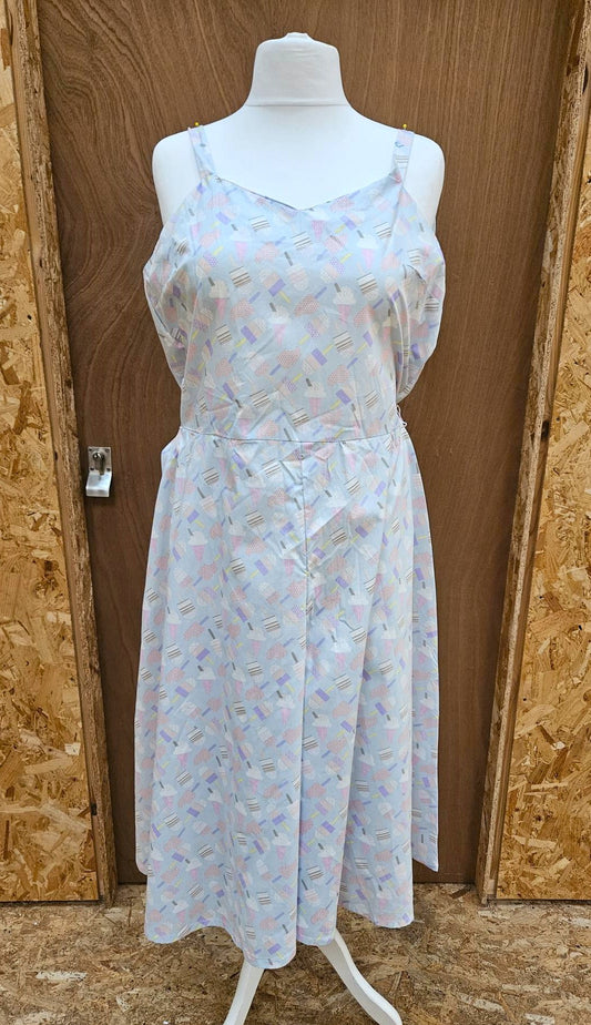 Sample Culottes Jumpsuit in Ice Cream Print Cotton - Size 12/14