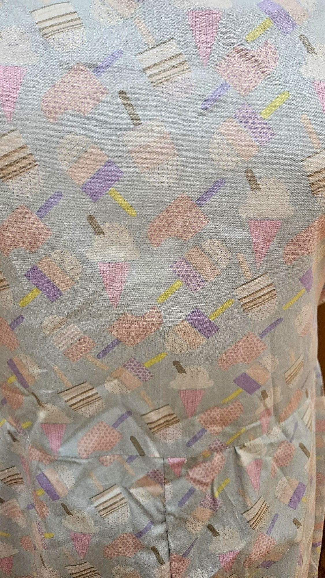 Sample Culottes Jumpsuit in Ice Cream Print Cotton - Size 12/14