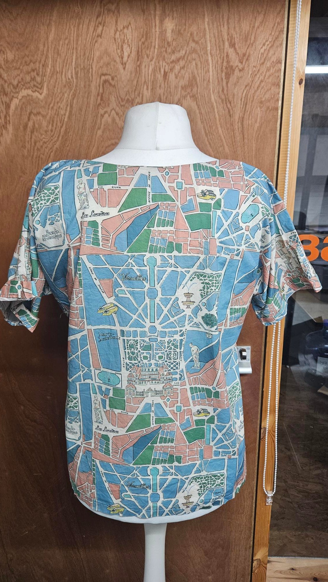 Sample Kobi Top in Paris Print Cotton Lawn - Size Small