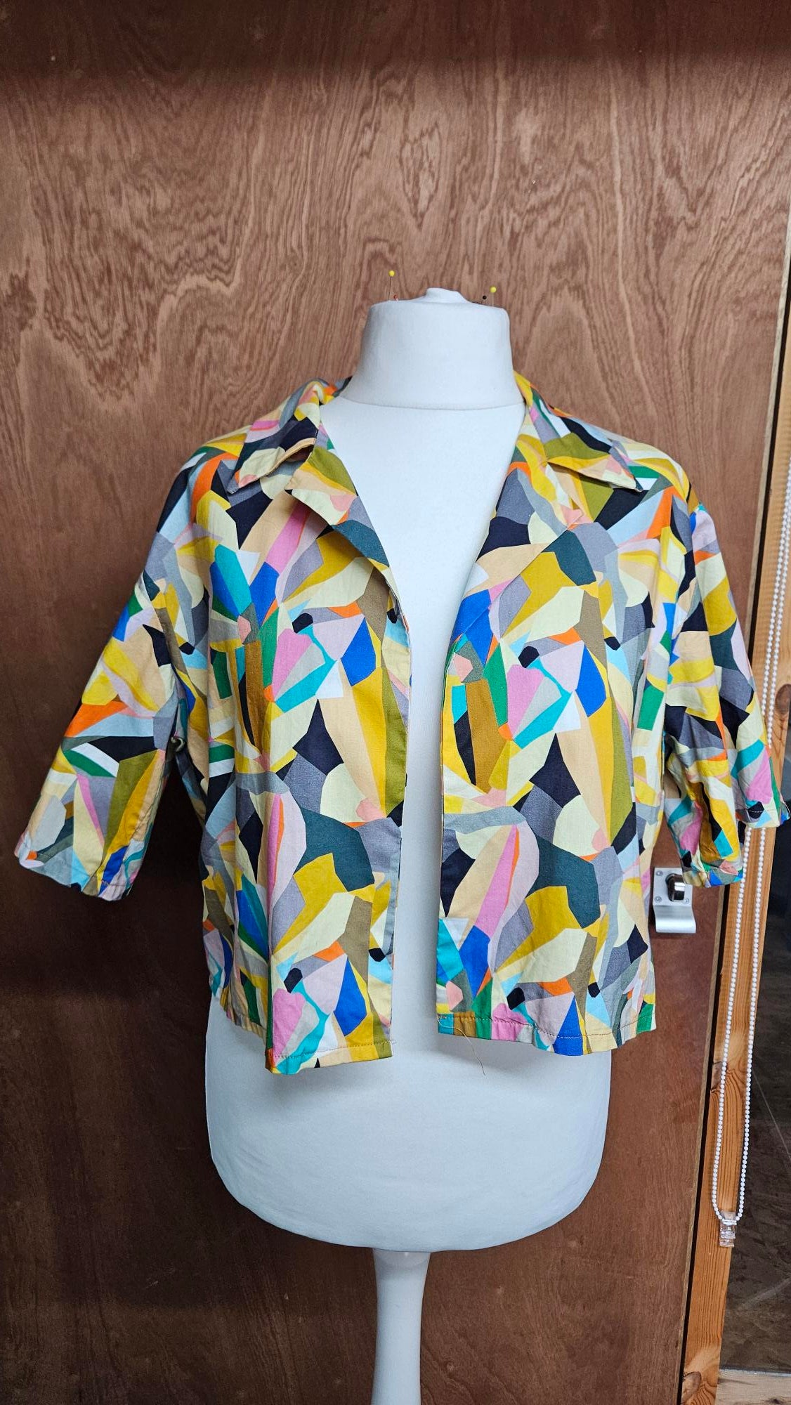 Sample Tony Shirt Hack in Kitty McCall Yellow Cotton - Size 42" Chest