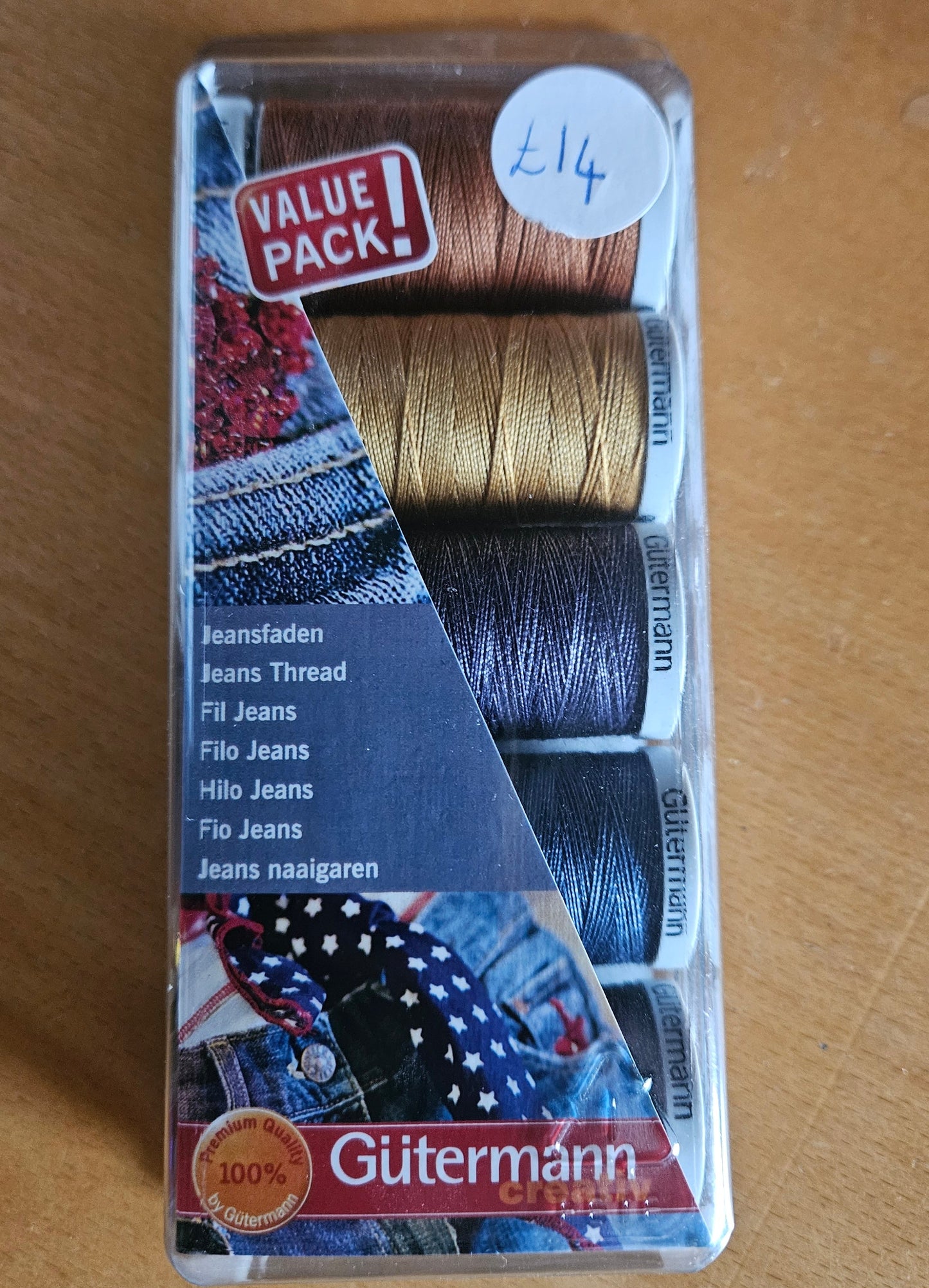 Gutermann Jeans Thread Pack of Five