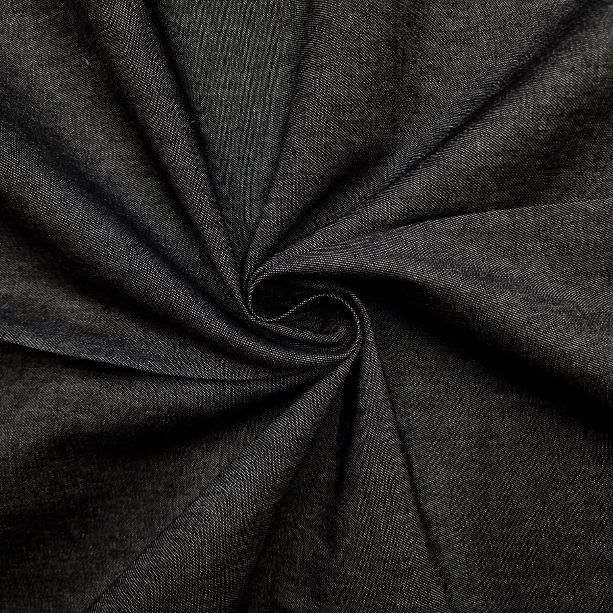 7.5oz Denim in Black 40cm Remnant