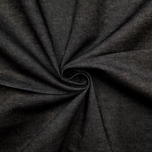 7.5oz Denim in Black 40cm Remnant