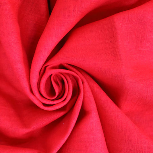 Linen Look Ramie in Bright Red