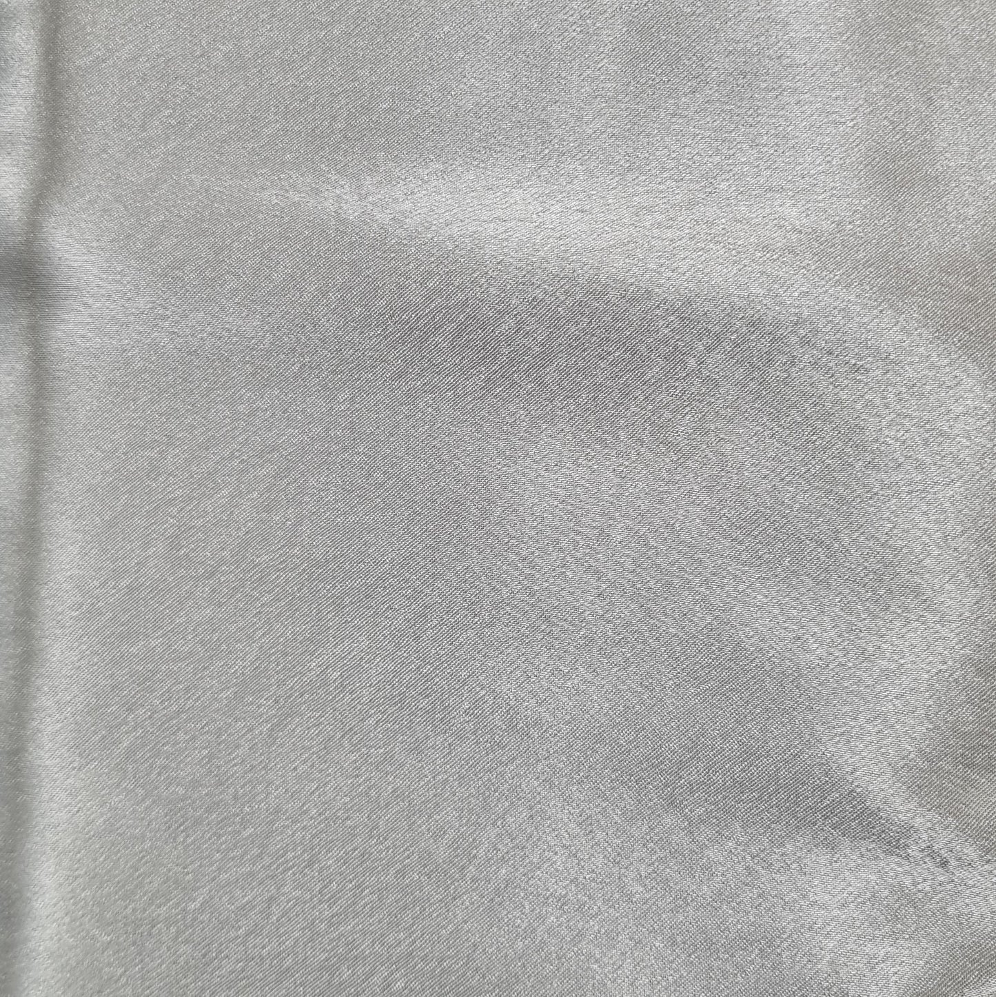 Crepe Back Satin in Silver Grey Remnant