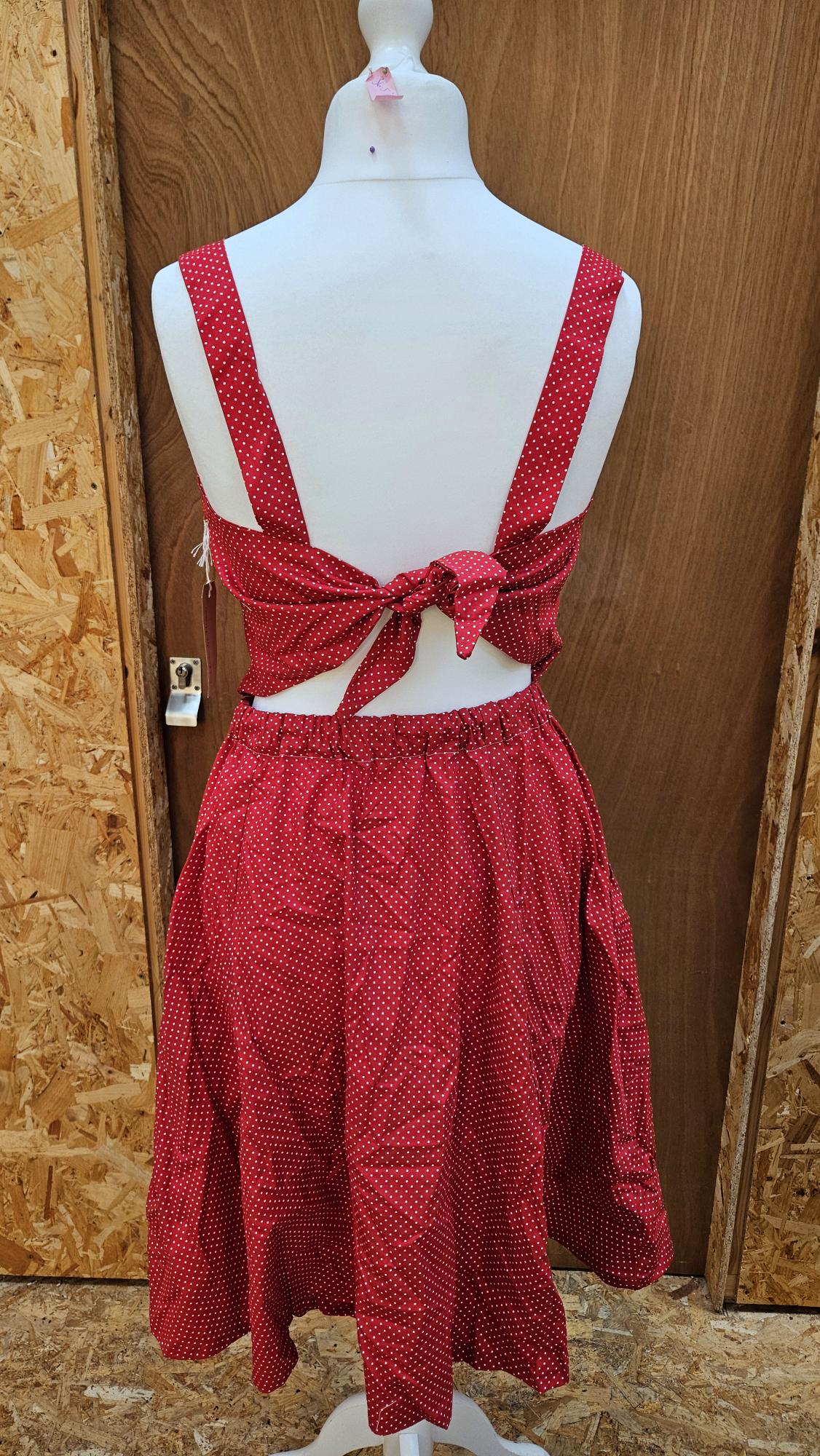 Sample Florence in Red and White Polka Dot Cotton - Size 16