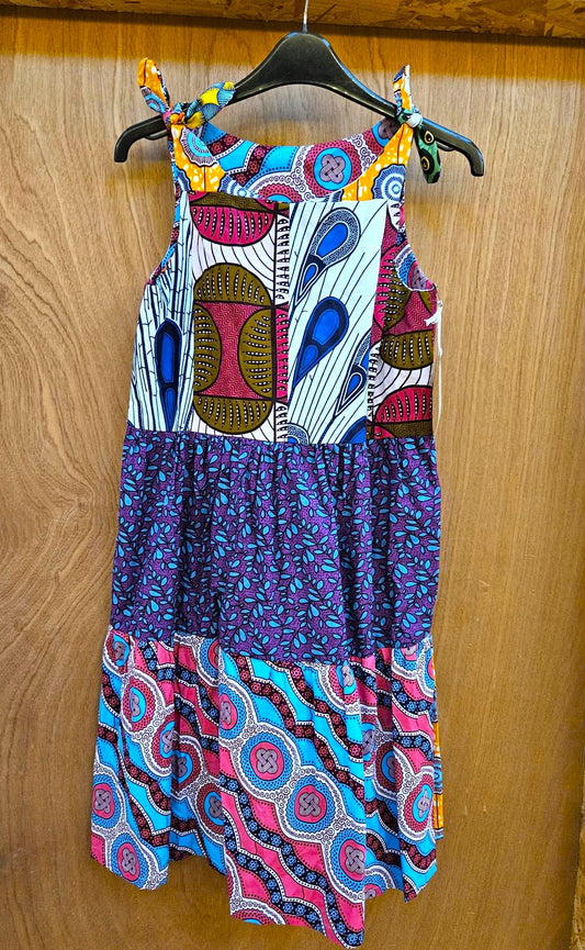 Sample Bella Dress in Patchwork Ankara - Age 12