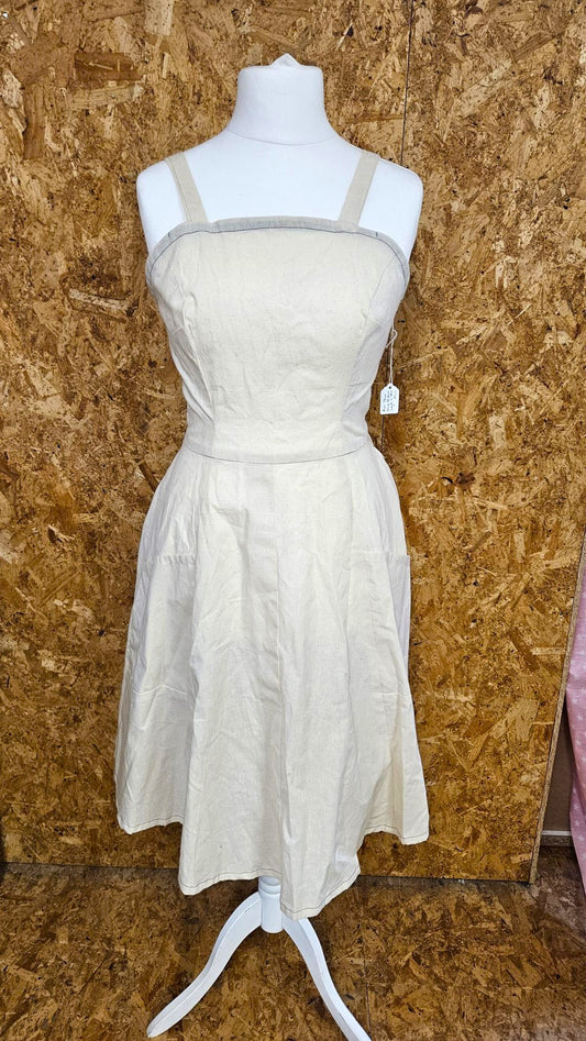 Sample Florence Dress in Cream Calico - Size 14