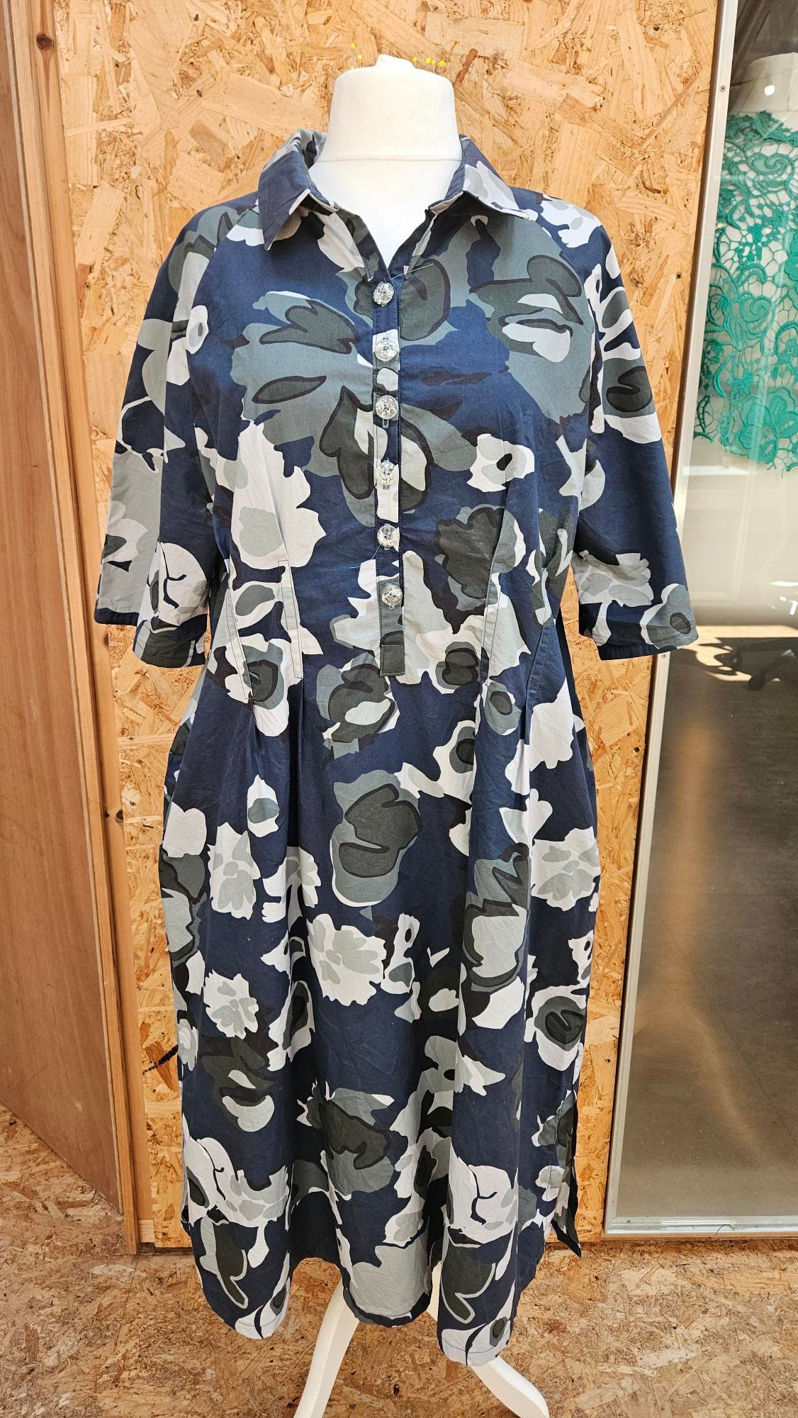 Sample Zoe Dress in Ted Baker Camo Cotton - Size 20