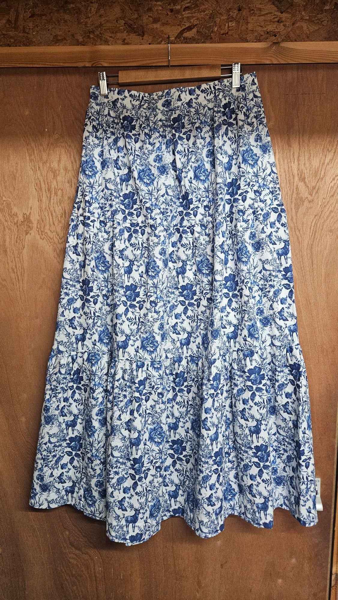 Sample Cassie Hack Set in Blue and White Toile Print Cotton - Size 16
