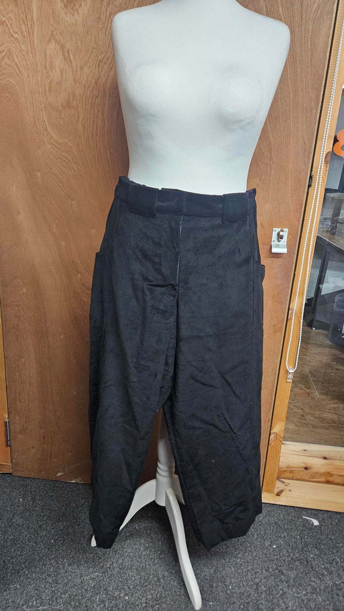 Sample Roan Trousers in Black Needlecord - Size 16