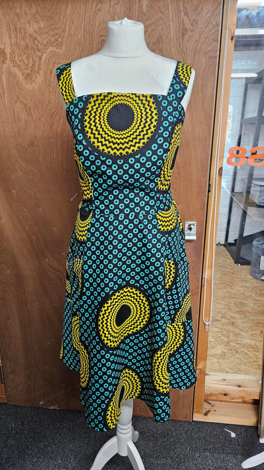 Sample Florence Dress in Ankara Polycotton - Size 14
