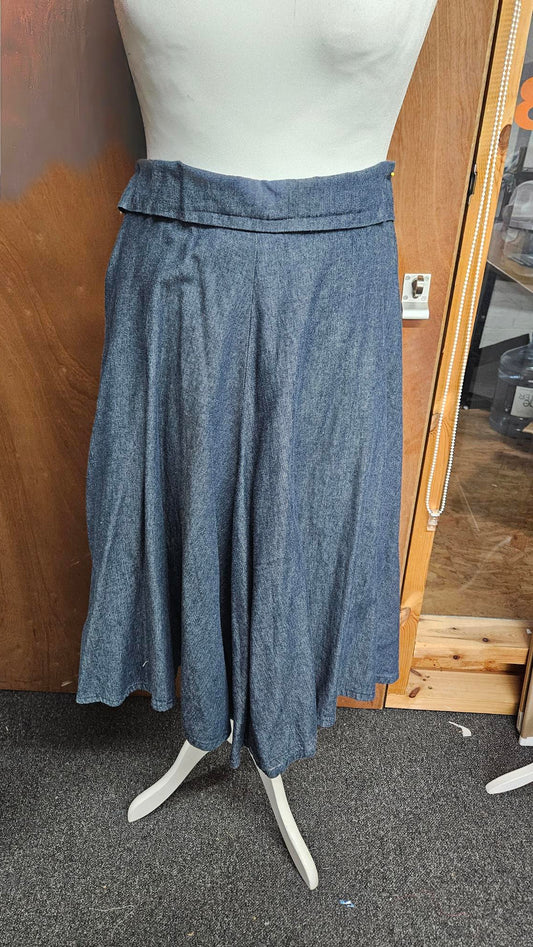 Sample Issey Culottes in Lightweight Denim - Size 14