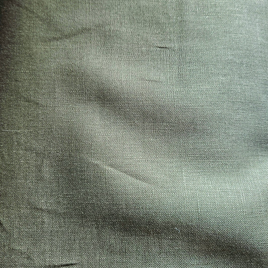 Lightweight Linen in Khaki Green