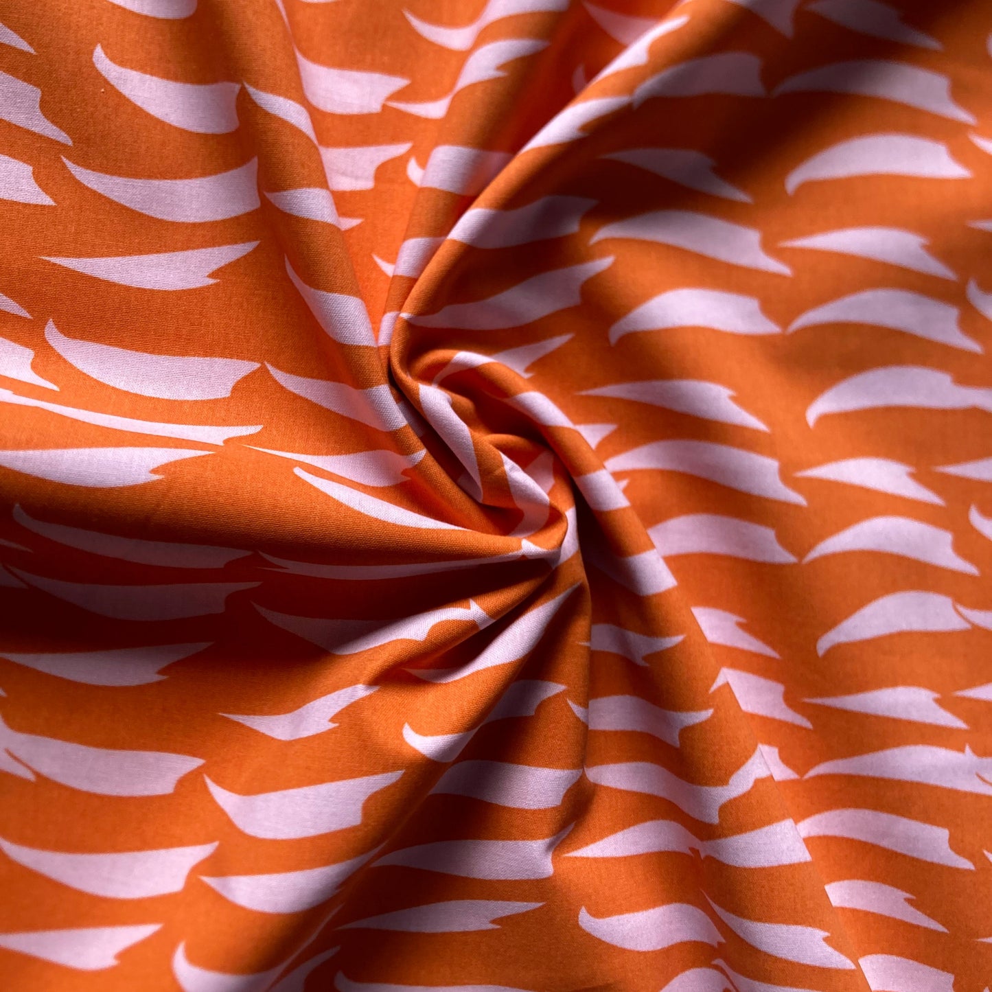 Abstract Dash Extra Wide Cotton in Pink and Orange
