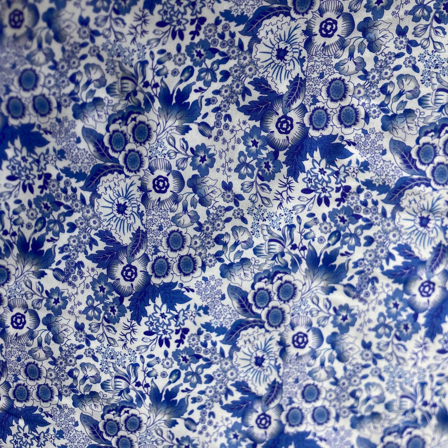 Victoria & Albert Museum Ethereal Garden Cotton Viscose in Blue and White