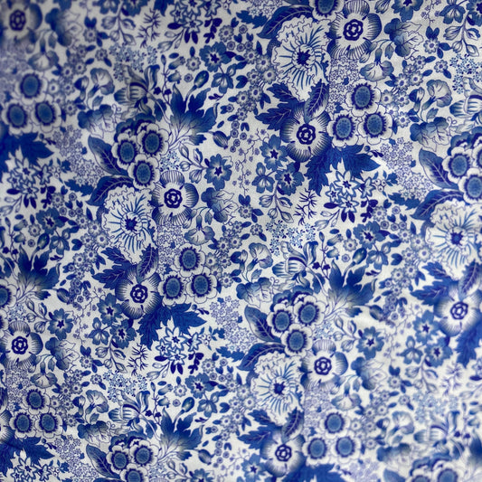 Victoria & Albert Museum Ethereal Garden Cotton Viscose in Blue and White