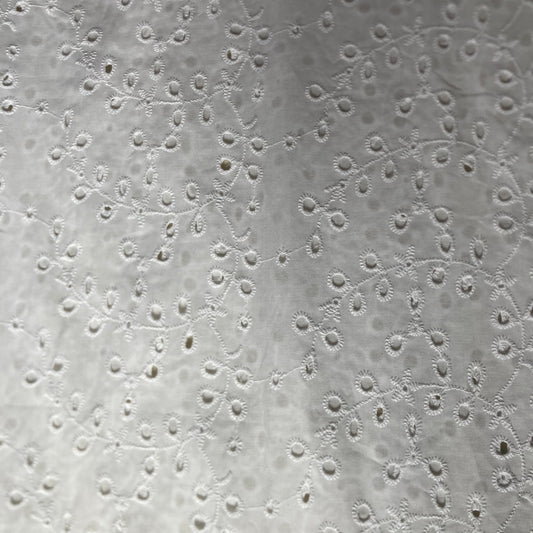 Vine Style Broderie Anglaise in White