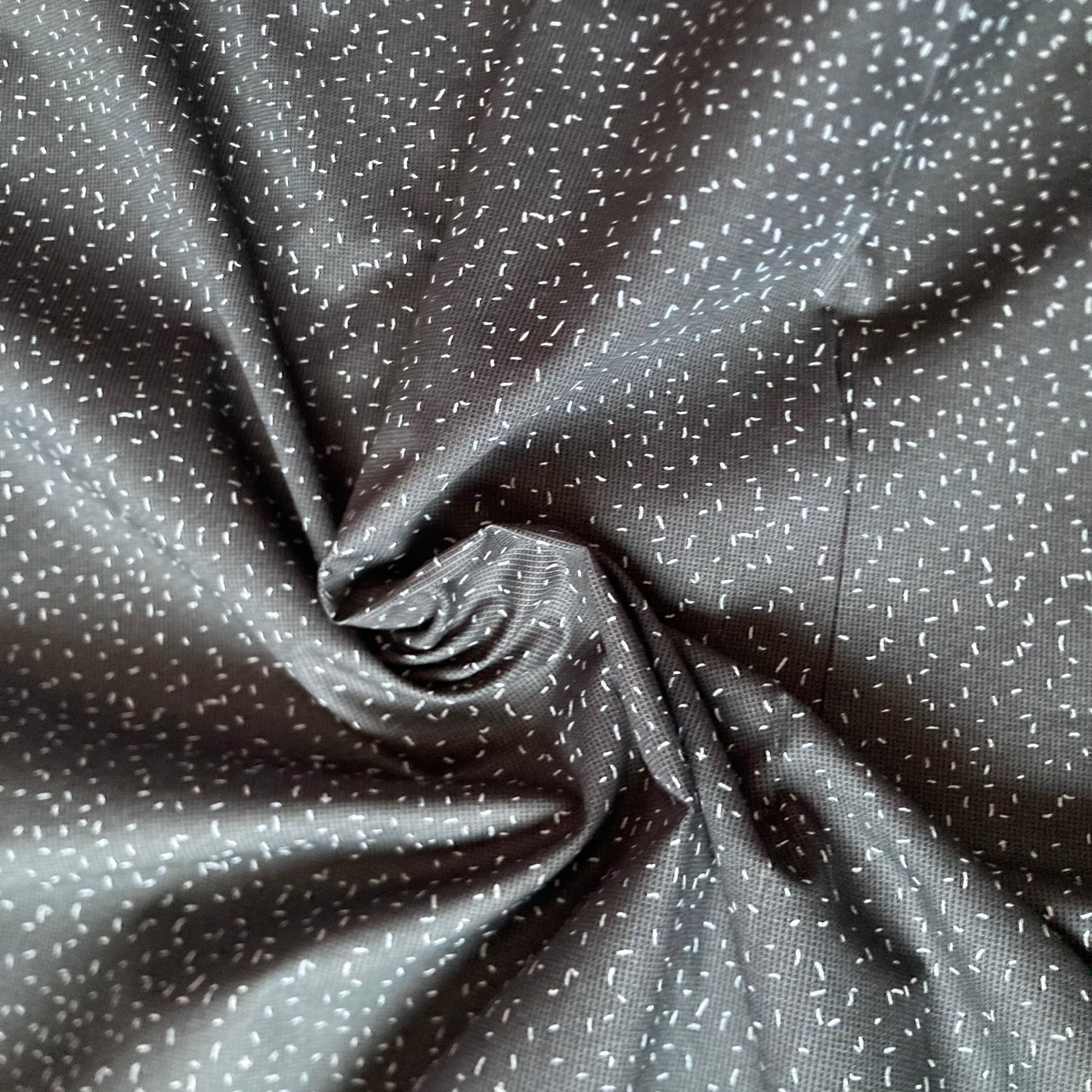 Tiny Dash Cotton in Grey and Black