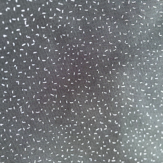 Tiny Dash Cotton in Grey and Black