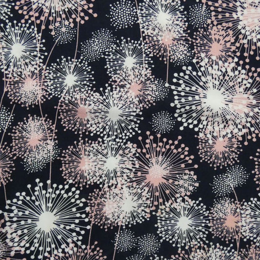 Lady McElroy Starry Canopy Viscose Challis in Navy and White