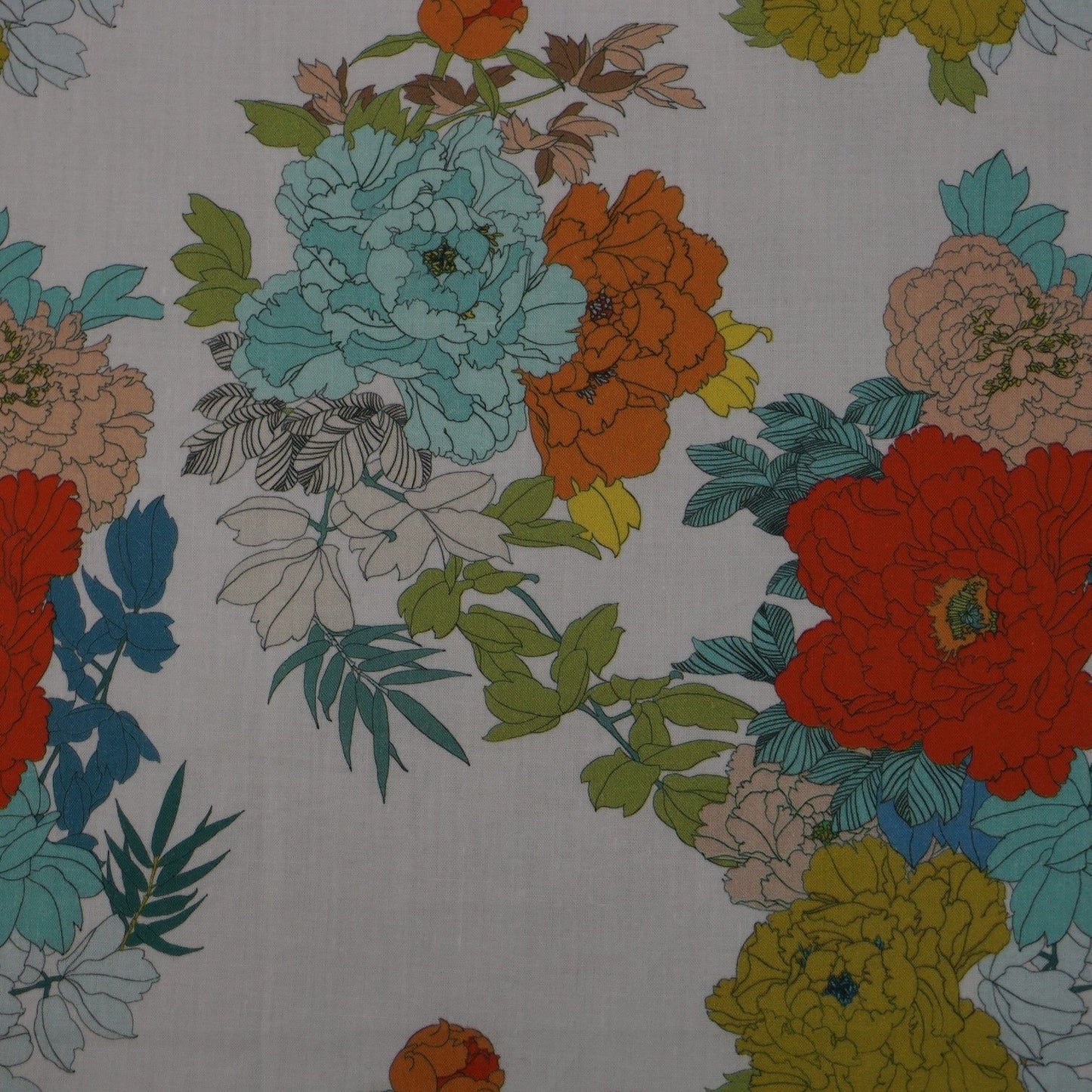 Lady McElroy Anais Anais Cotton Lawn in Red and Blue on White