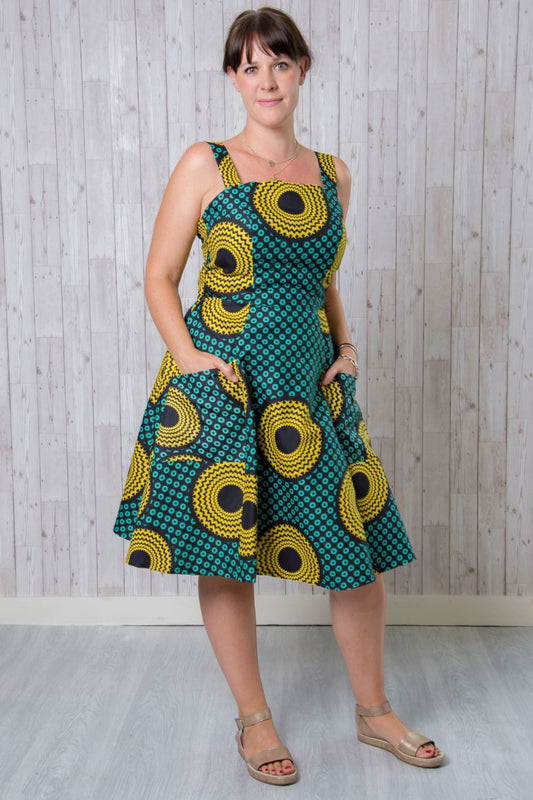 Sample Florence Dress in Ankara Polycotton - Size 14