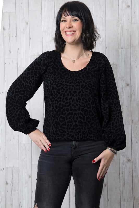 Sample Iris Top Hack in Black Ponte Roma - Size 14