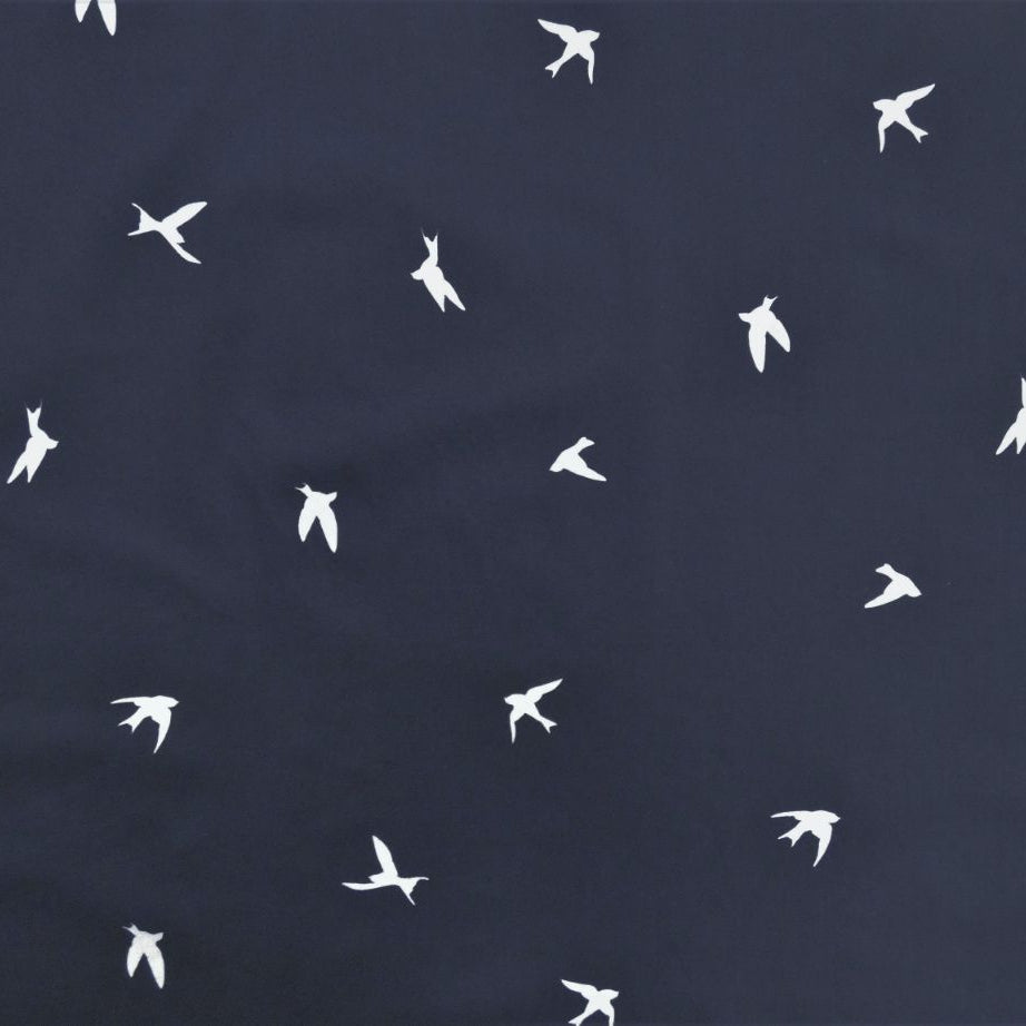 Lady McElroy Moonlight Swift Cotton Lawn in Navy and White