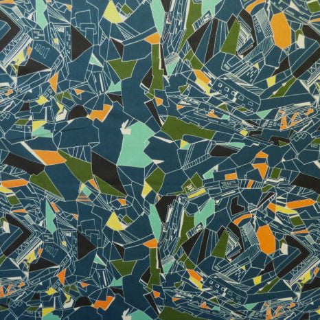 Lady McElroy Retro Cityscape Cotton Lawn